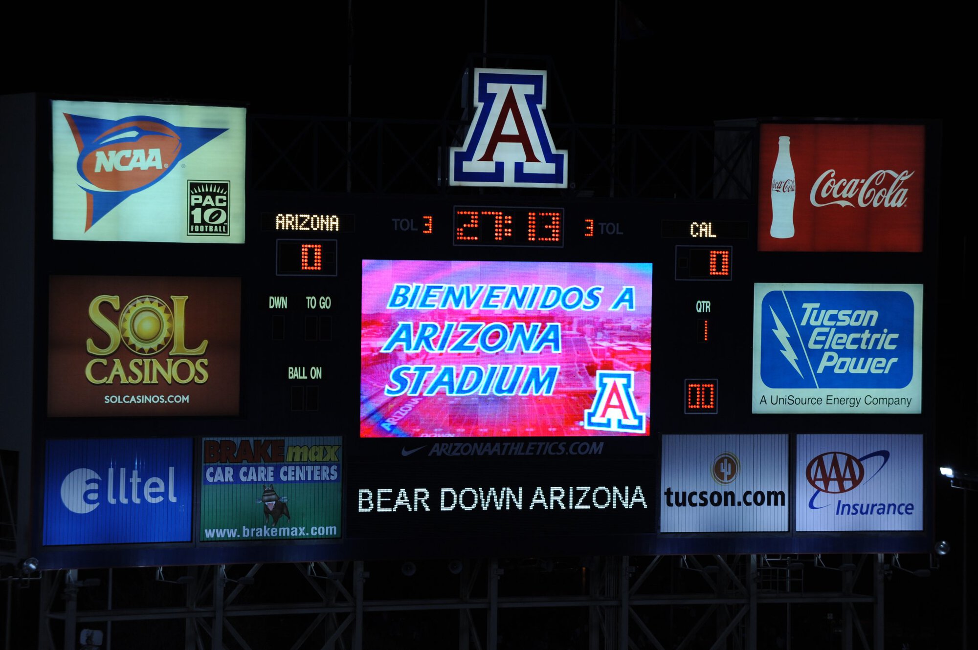 UA vs Cal – 1st Half (42-27)