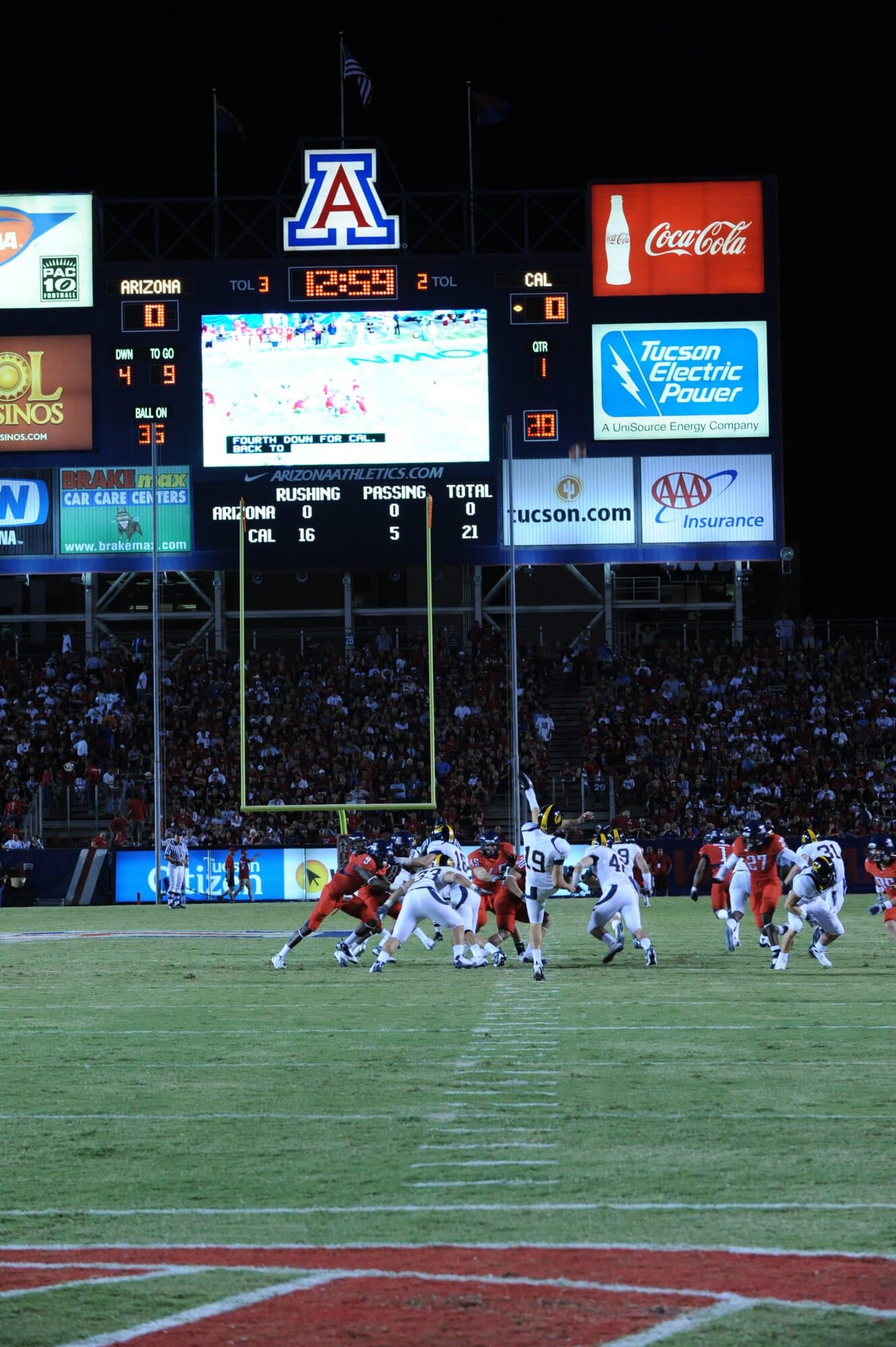 UA vs Cal – 1st Half (42-27)