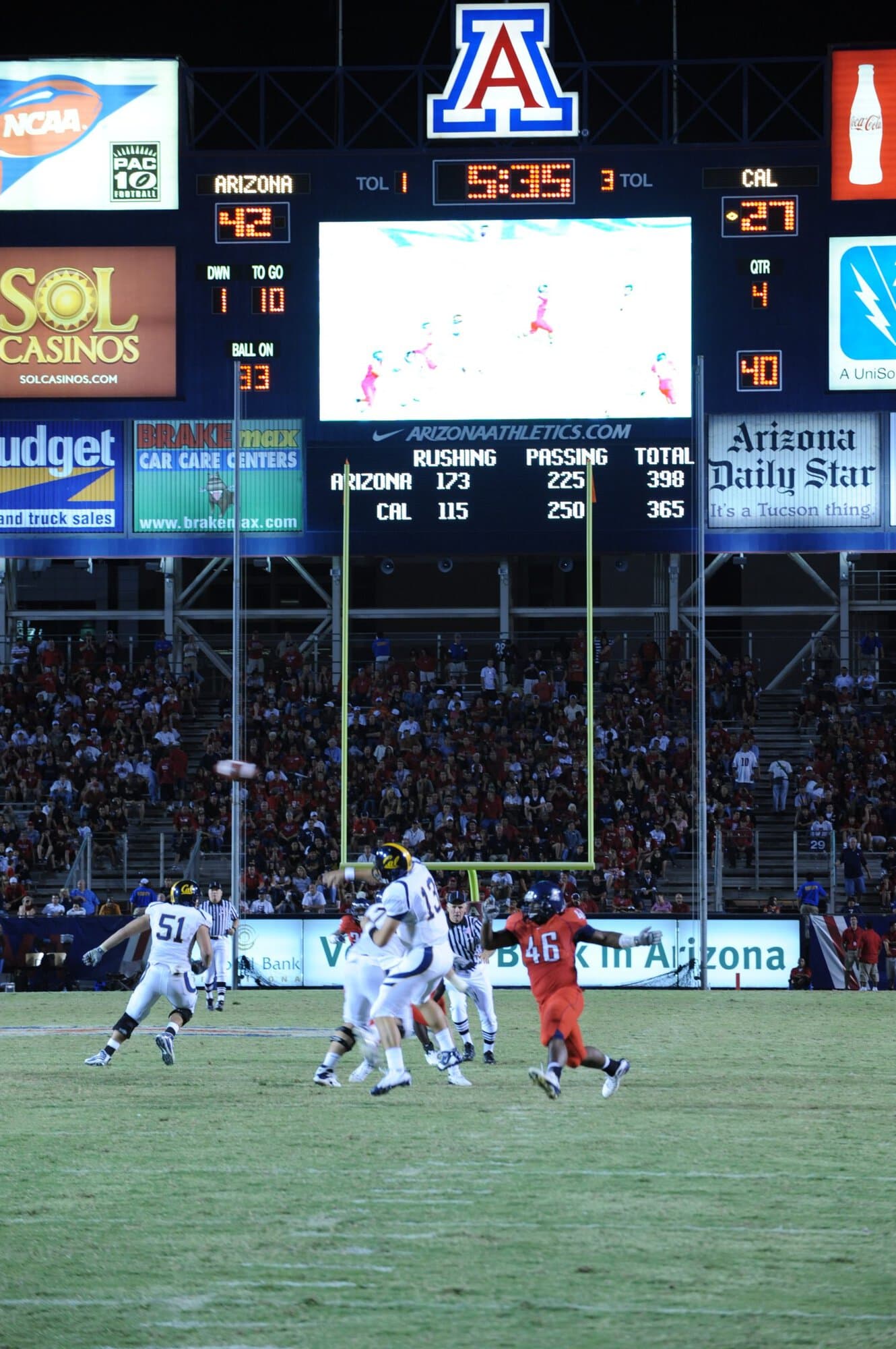 UA vs Cal – 2nd Half (42-27)