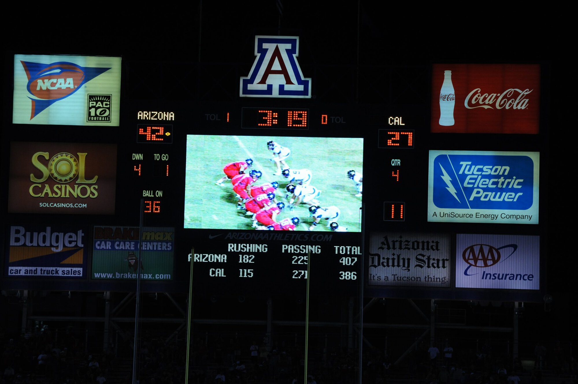 UA vs Cal – 2nd Half (42-27)