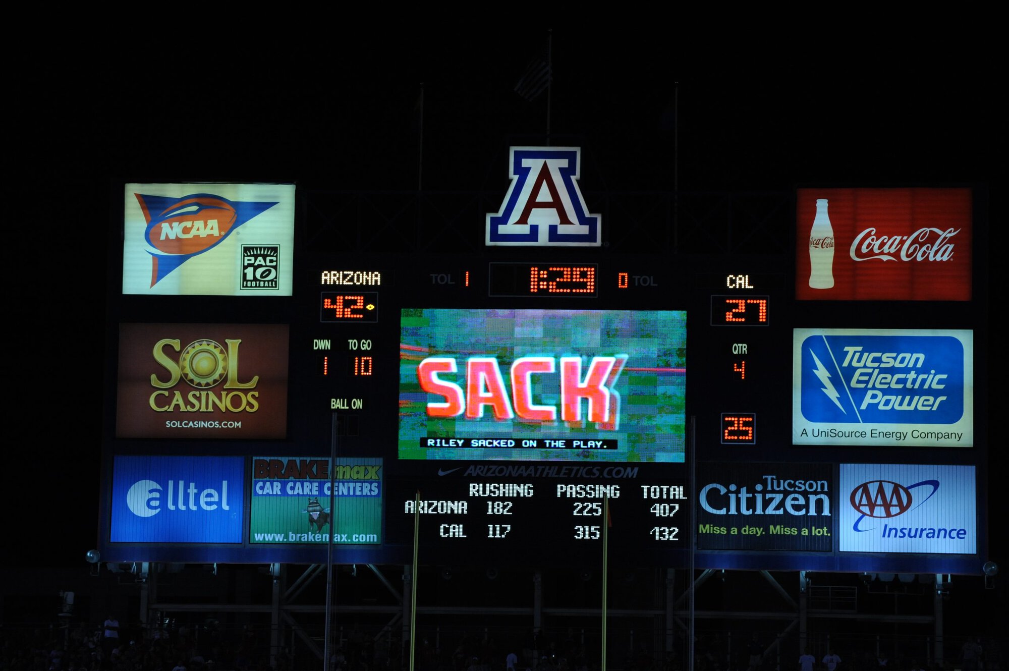 UA vs Cal – 2nd Half (42-27)