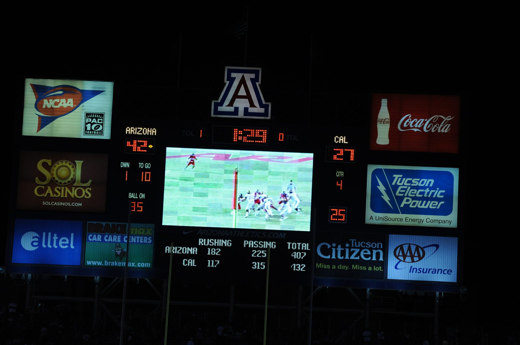 UA vs Cal – 2nd Half (42-27)