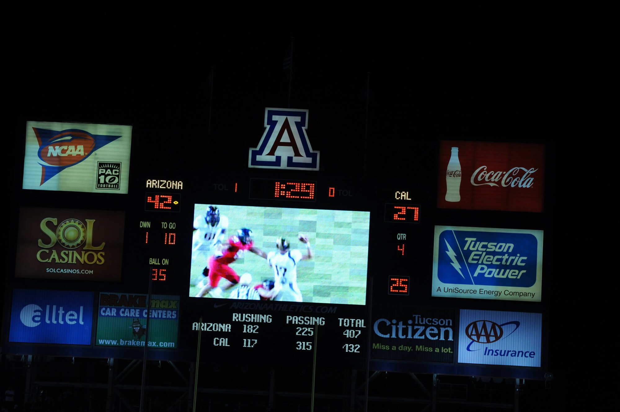 UA vs Cal – 2nd Half (42-27)
