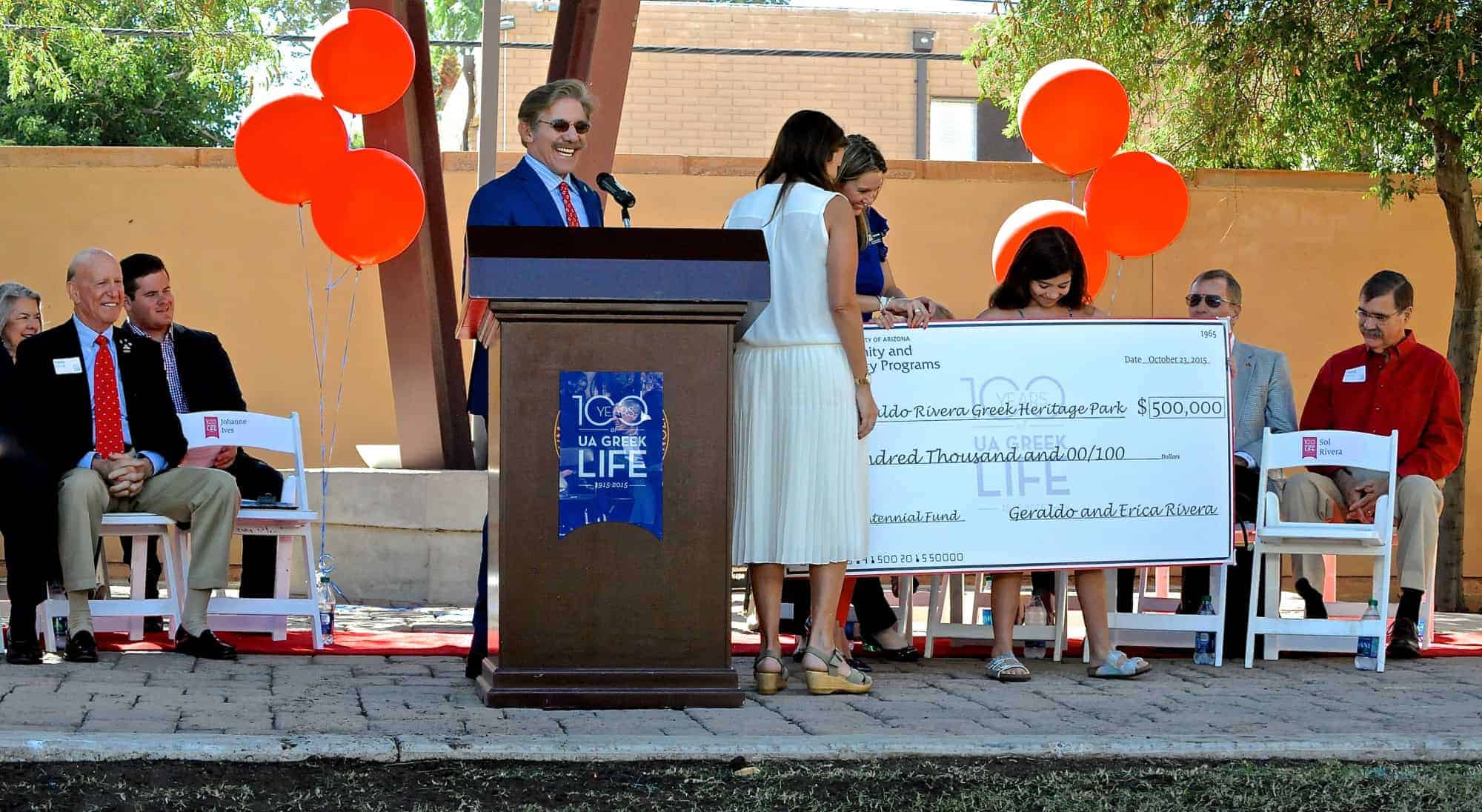 Geraldo Rivera Greek Heritage Park Inauguration
