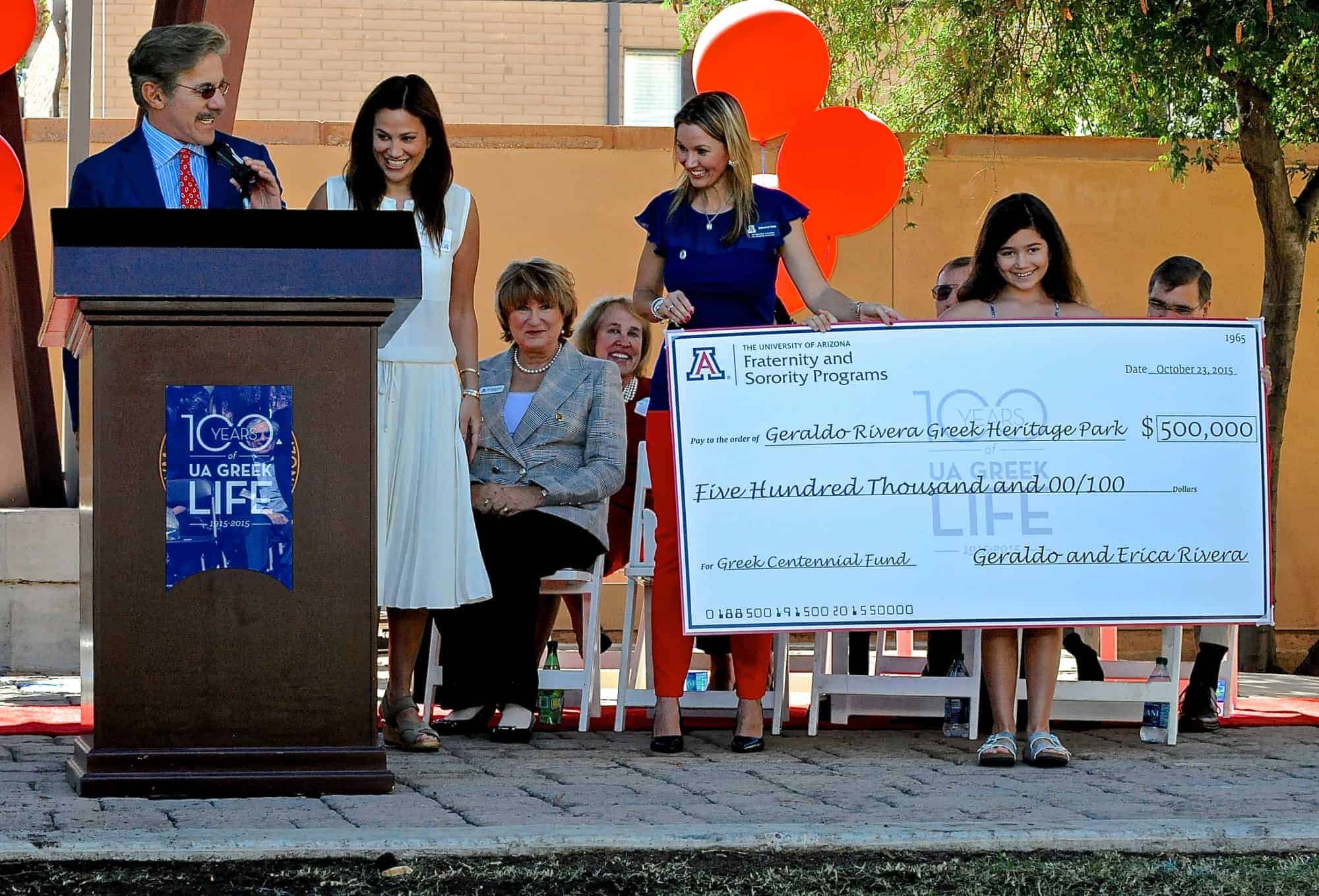 Geraldo Rivera Greek Heritage Park Inauguration