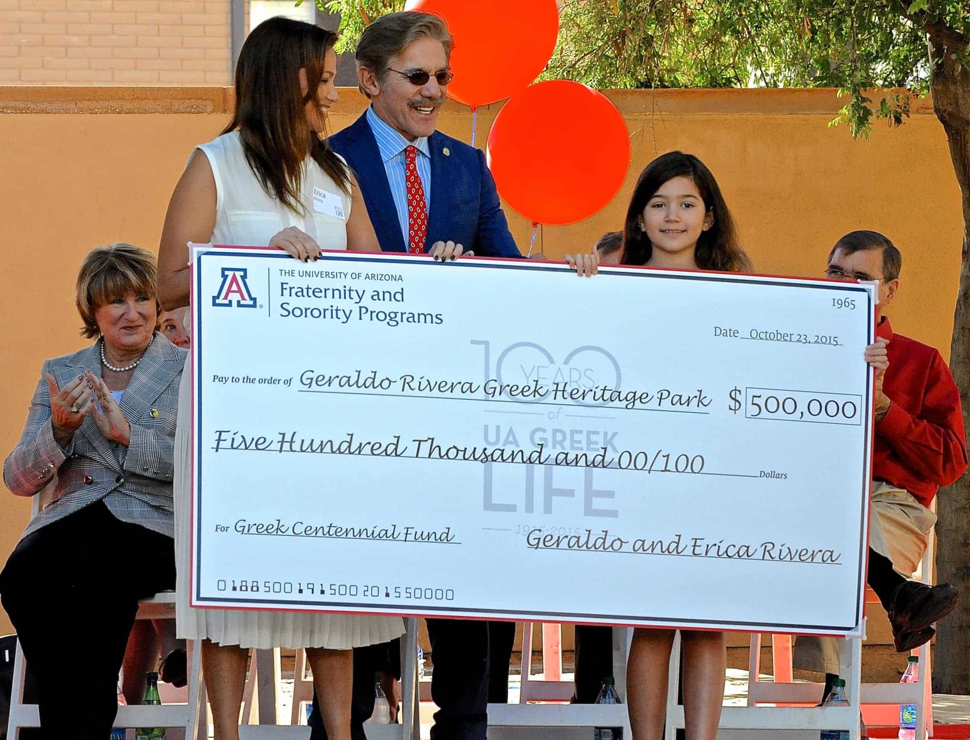 Geraldo Rivera Greek Heritage Park Inauguration