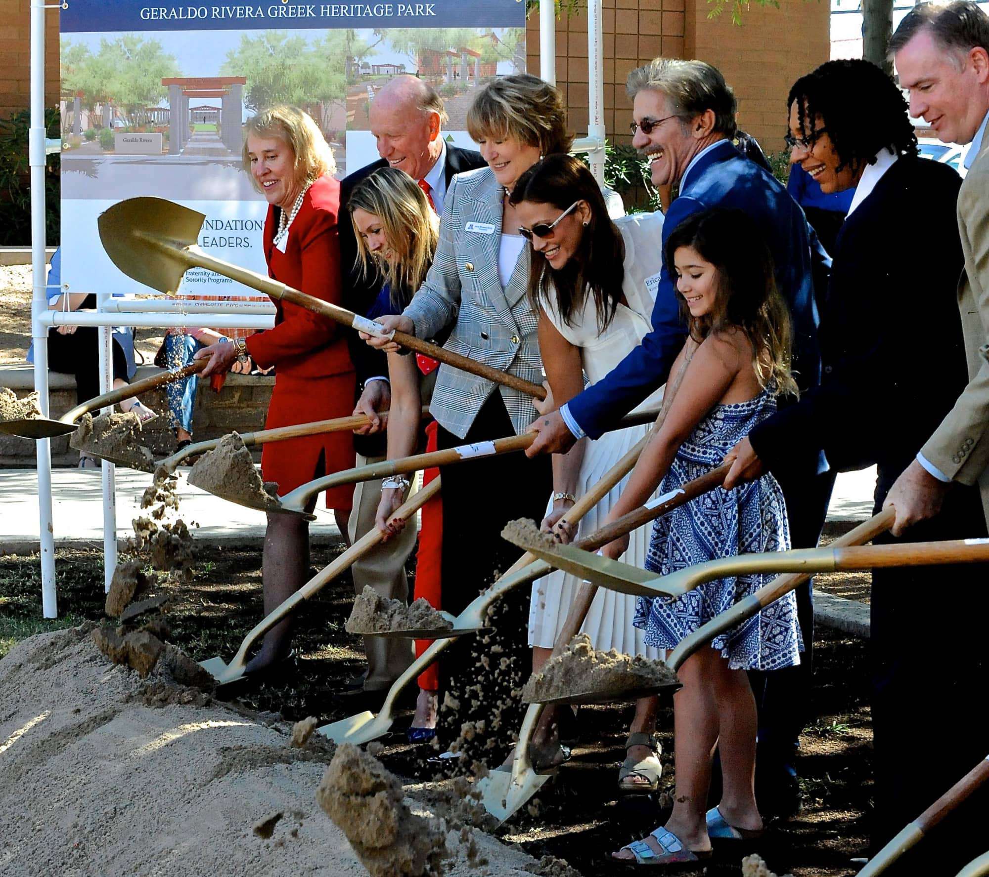 Geraldo Rivera Greek Heritage Park Inauguration