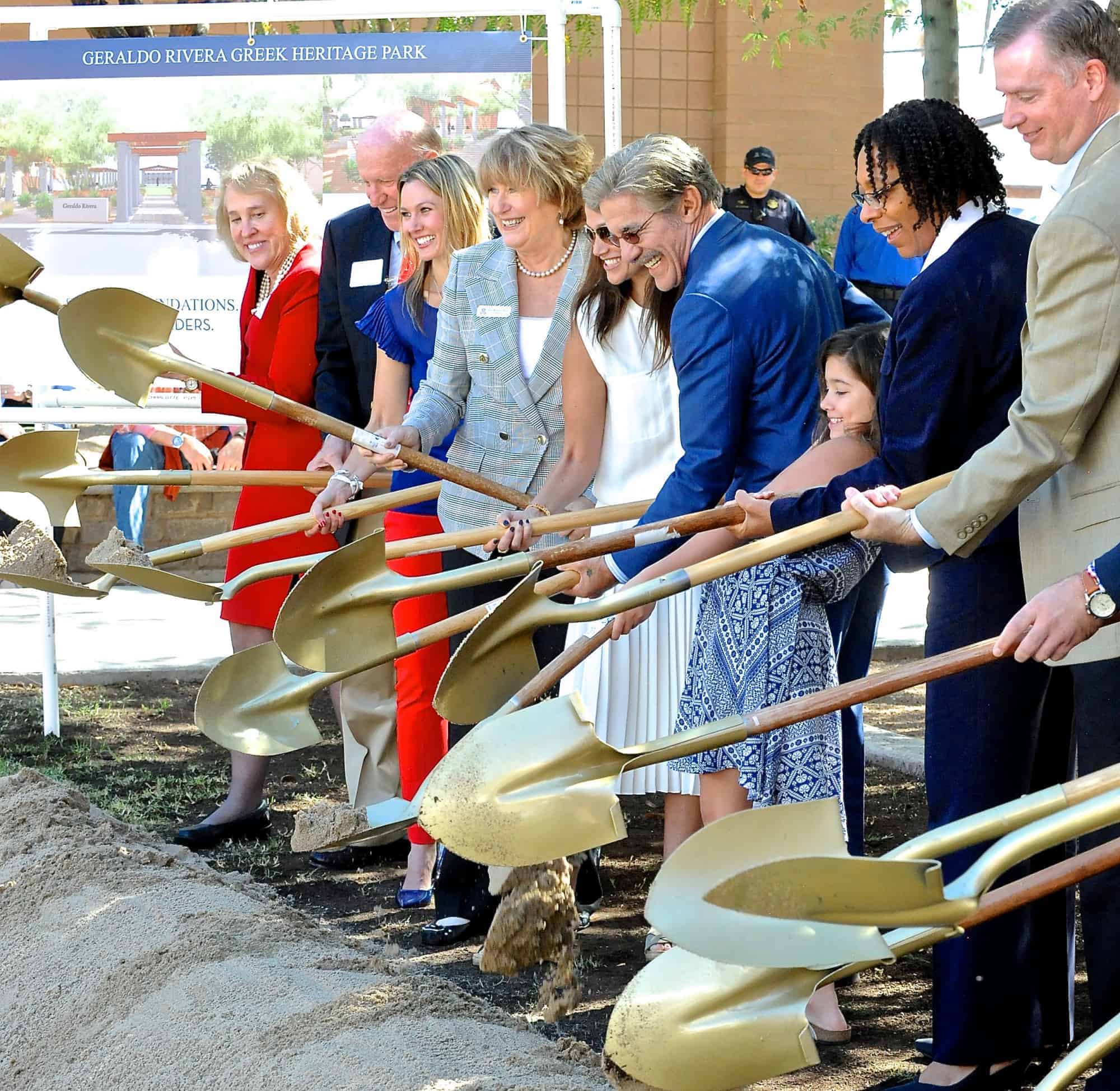 Geraldo Rivera Greek Heritage Park Inauguration