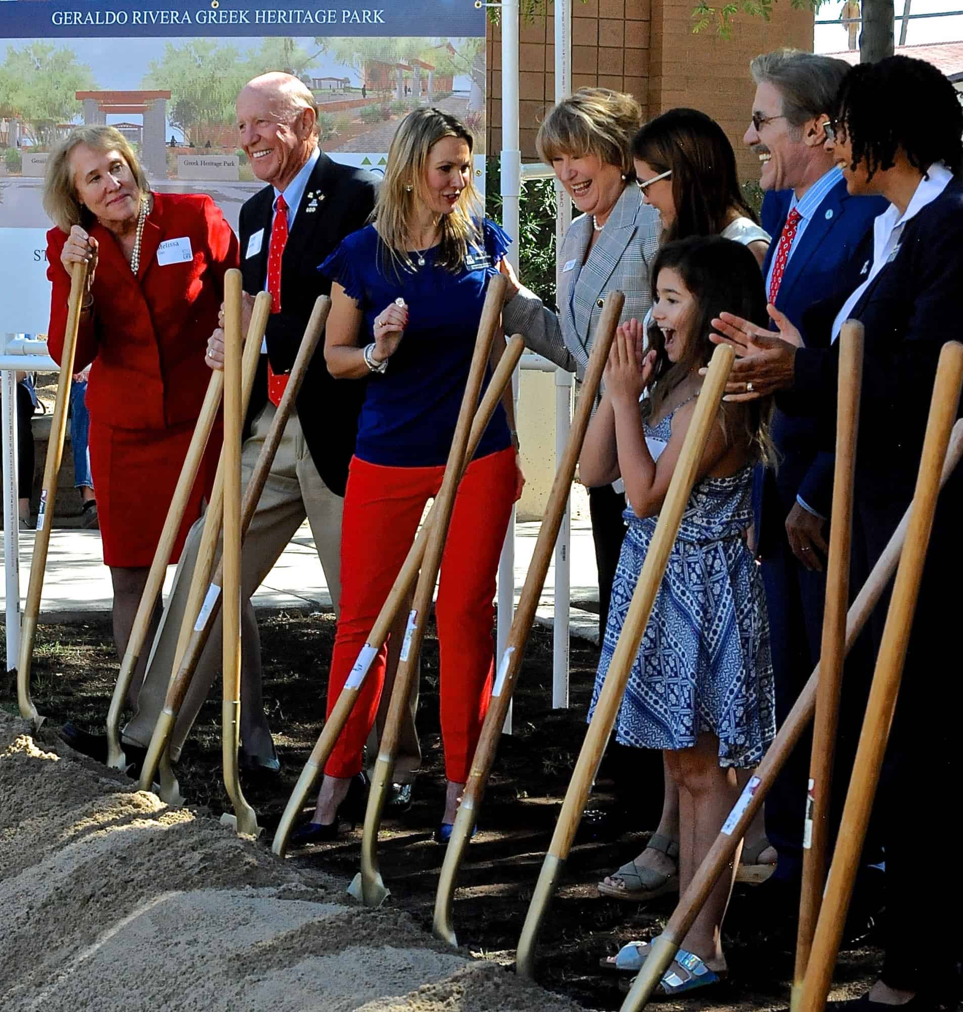 Geraldo Rivera Greek Heritage Park Inauguration