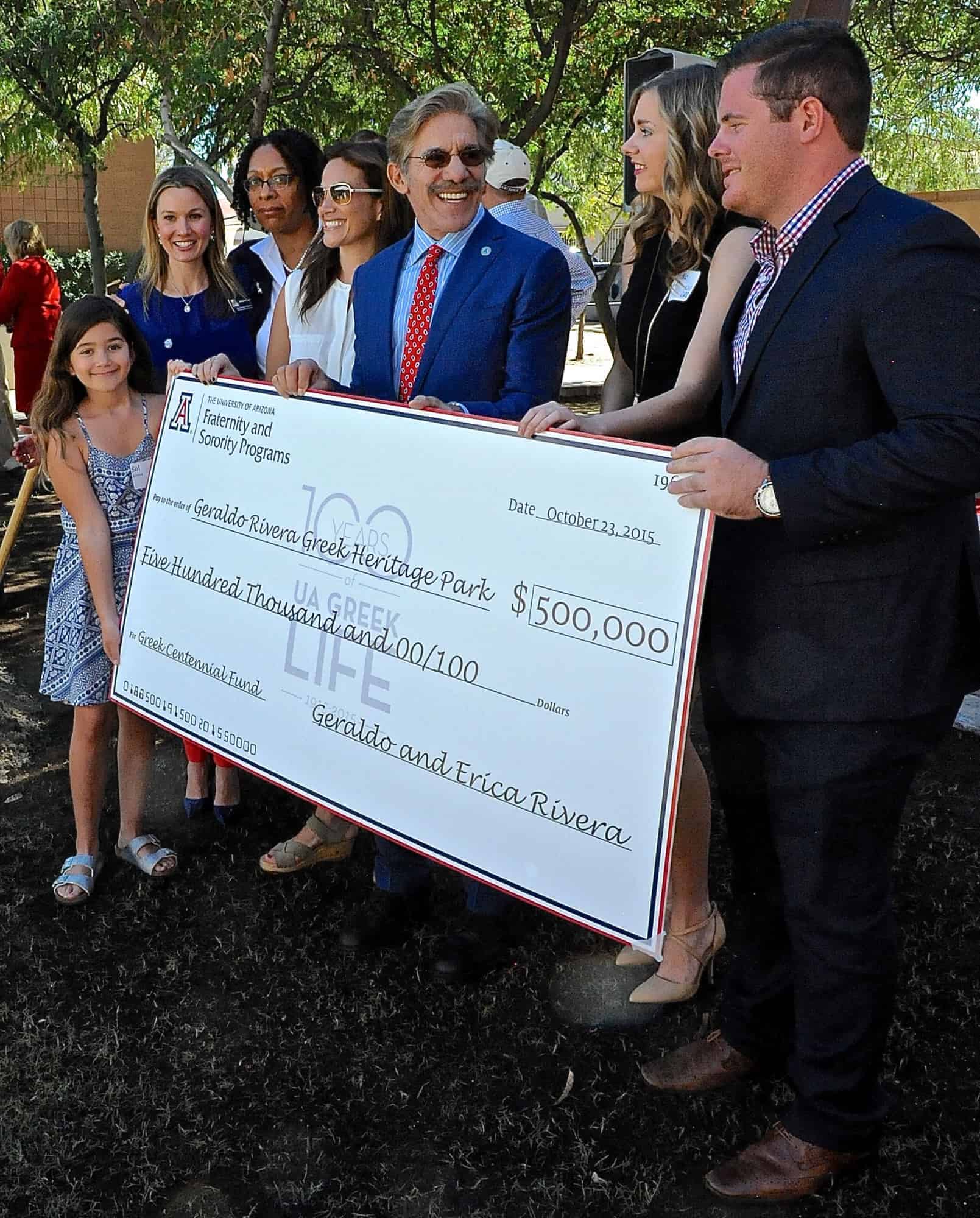 Geraldo Rivera Greek Heritage Park Inauguration