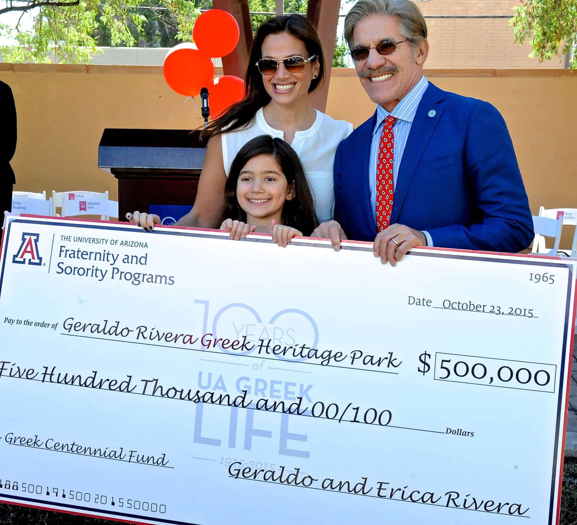 Geraldo Rivera Greek Heritage Park Inauguration