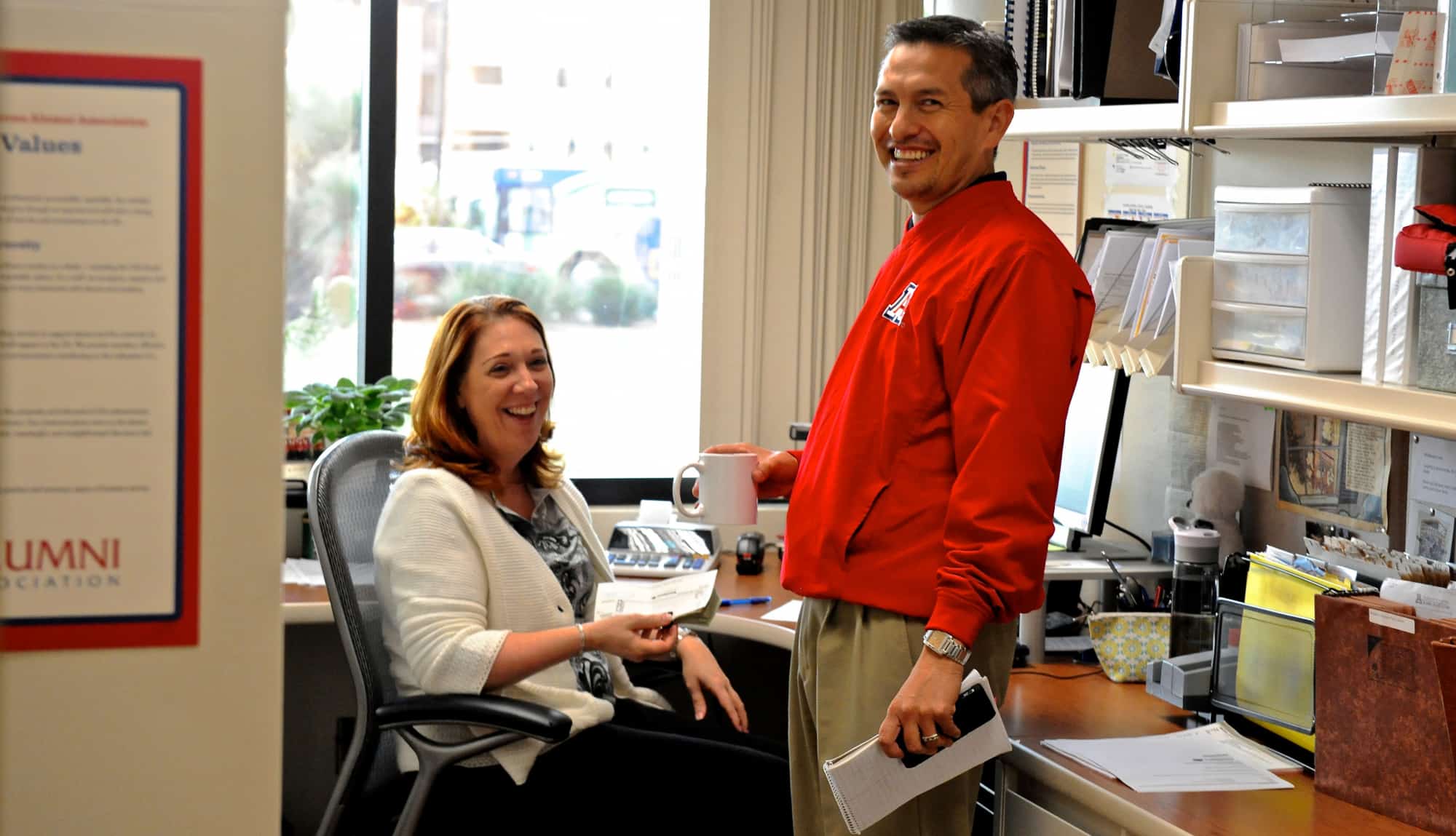 Homecoming at Alumni Association Office