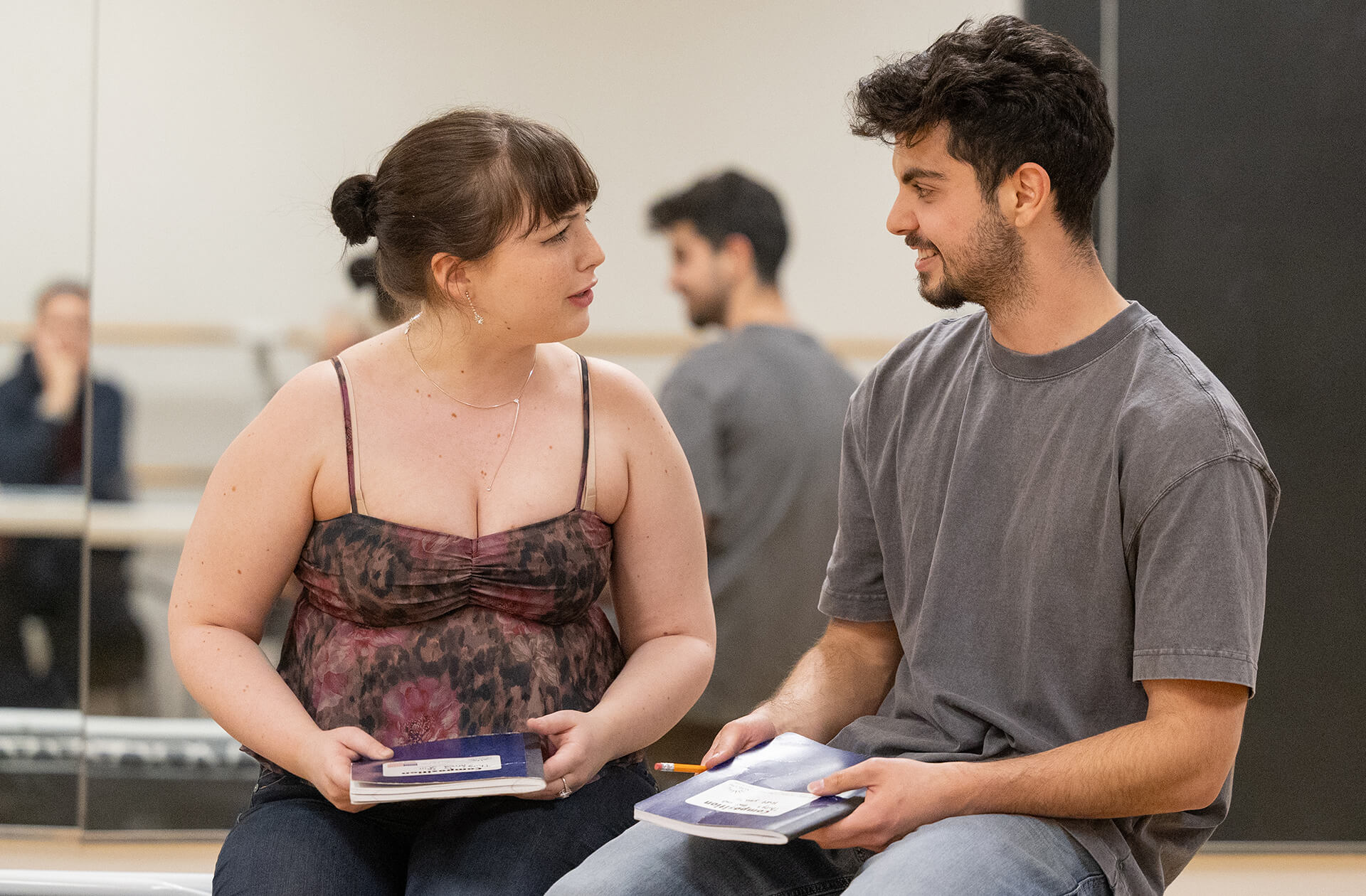 Photo from ALMOST, MAINE rehearsal.