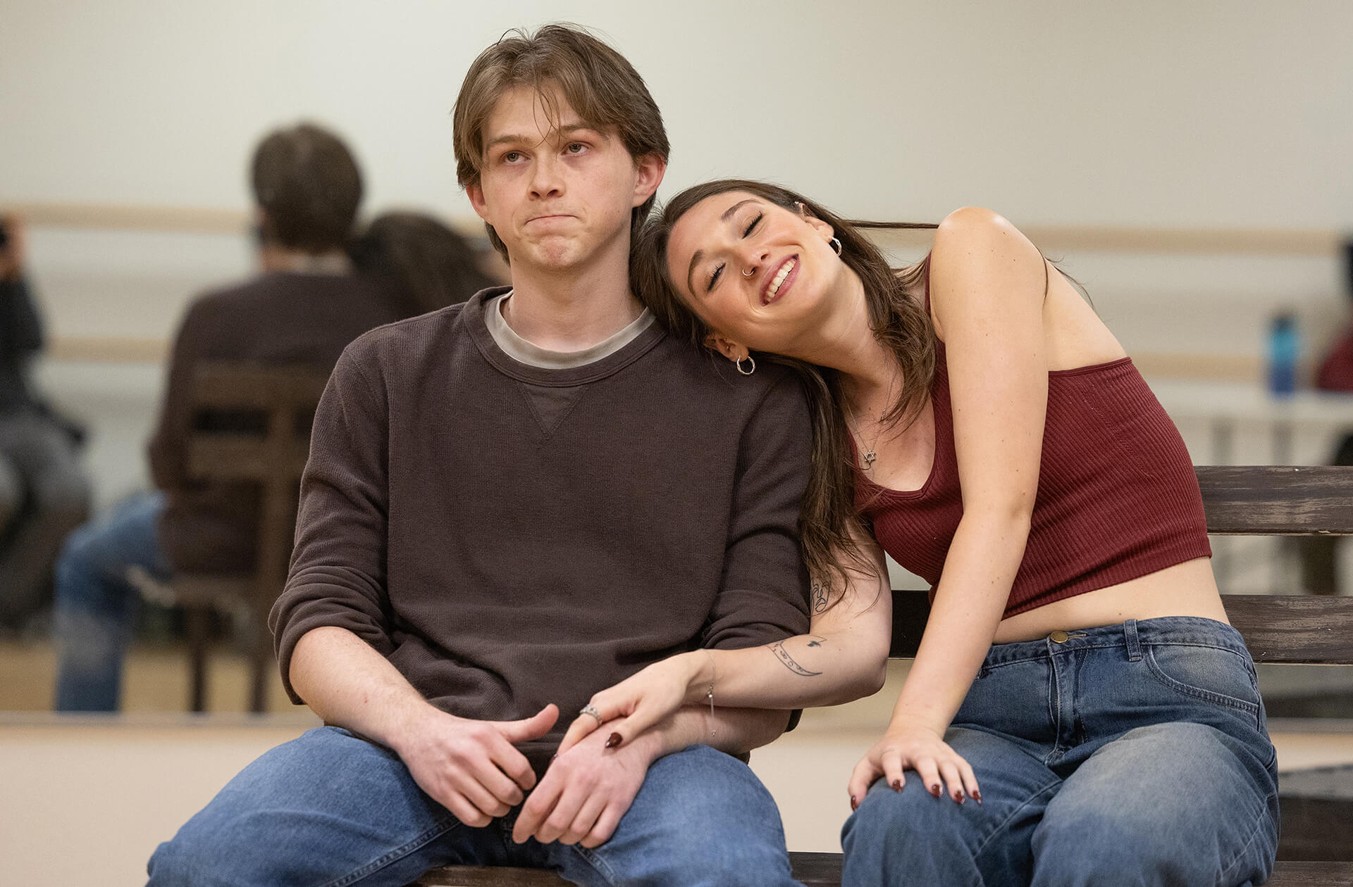 Photo from ALMOST, MAINE rehearsal.