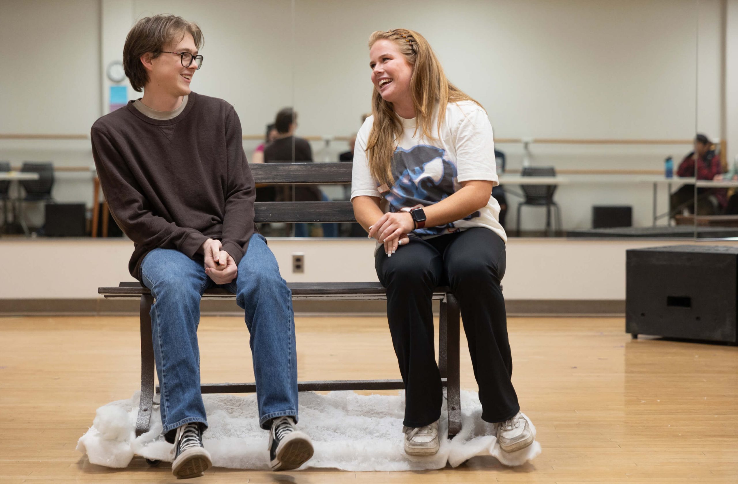 Photo from ALMOST, MAINE rehearsal.